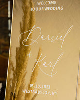 Gold Mirror Acrylic Welcome Sign-RR